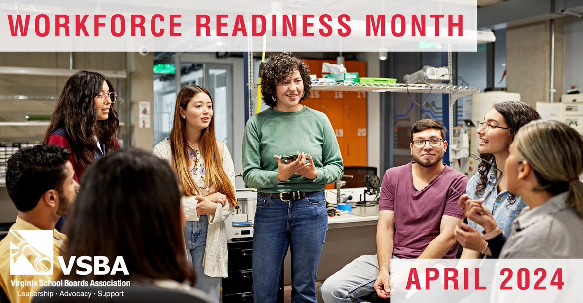 April is VSBA Workforce Readiness Month! Join us in celebrating the workforce readiness programs in school divisions across the Commonwealth this month: vsba.org/workforce-read…