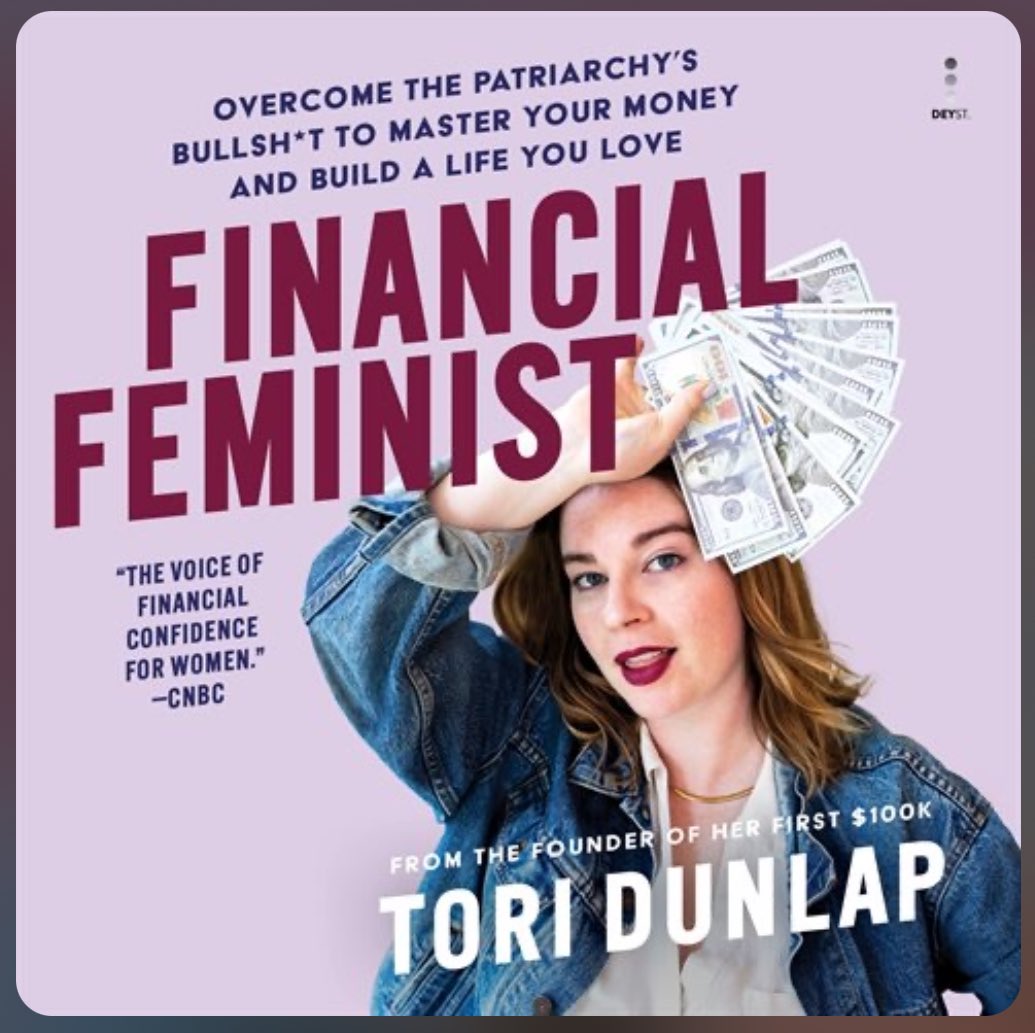 Just wanted to recommend “Financial Feminist” by Tori Dunlap (@herfirst100K). It’s awesome. Eye-opening, informative, challenging, and contextualized with intersectionality. It’s really helped me reframe some things in my financial life—men need feminism too!