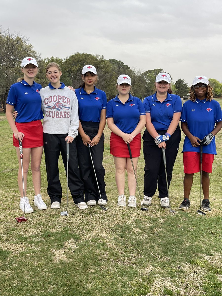 SamuelS03776492's tweet photo. Lady Cougar Golf playing in the final round of district at Lakeridge CC in Lubbock. It’s been a fun, improving year with these young ladies! #AISDitstheheart #Get1better #OTOF #bringyourshoes https://t.co/7weiZStZYF