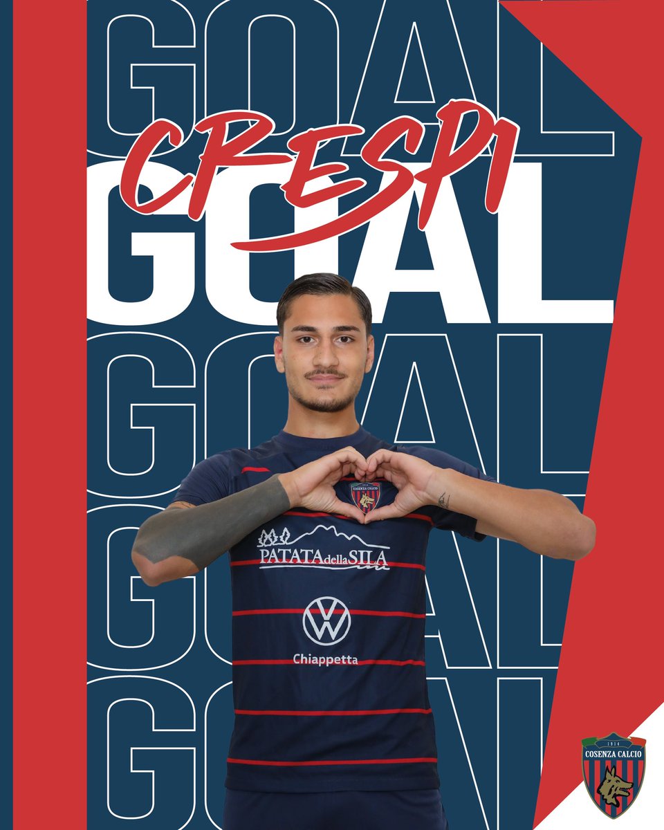 CosenzaOfficial's tweet photo. LA PRIMA GEMMA DELL’IMPERATORE 💪🏻❤️💙
16’ sinistro all’angolino di Crespi. Prima da titolare, primo gol nei professionisti per Valerio! 1️⃣-0️⃣
#ForzaLupi #COSBRE https://t.co/u6KxGe3jBd