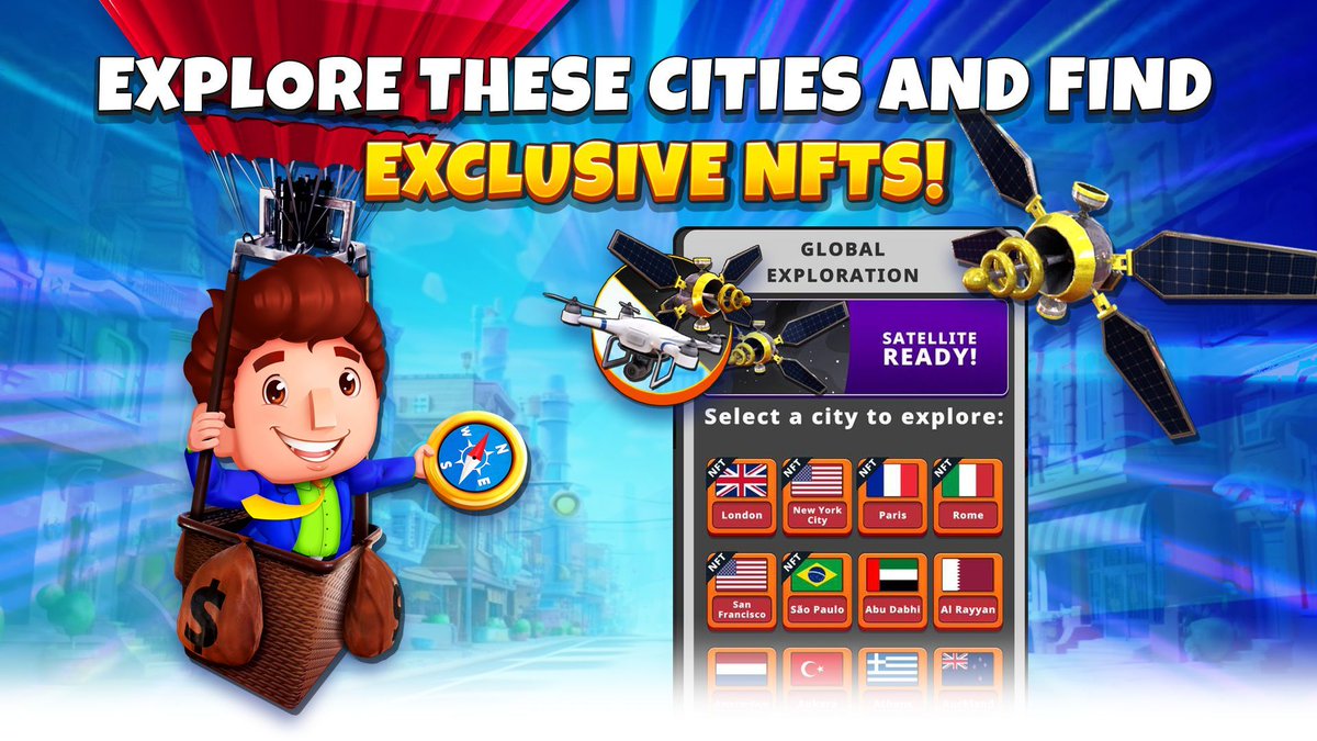 🌍 Explore the vibrant world of Geopoly and unlock exclusive #NFTs in SIX iconic cities! 🗺 San Francisco, London, Paris, New York, Rome, and Sao Paulo. Which city will you conquer first? Dive into #Geopoly today and start building your #NFT empire in these incredible places!