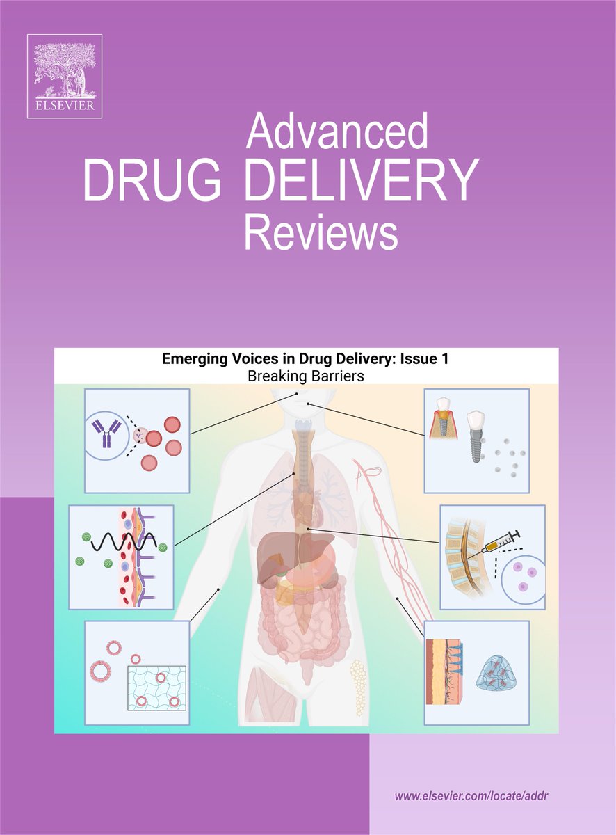 Check out this special issue @ADDReditors co-edited w/ @ShawnOwenLab! Our Emerging Voices (Issue 1) dive into cutting-edge topics like drug delivery to the brain, lung, dental & dermal uses, + new materials & strategies to break barriers in DD. 1/16 tinyurl.com/mpzn9532