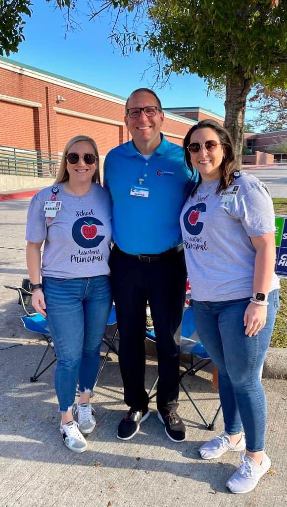 DeretchinCISD's tweet photo. It’s Assistant Principals Week! 🥳 Please help us celebrate our three wonderful APs — Mrs. Gonzales, Mrs. Slaughter and Mr. Thompson!!   💙❤️ We appreciate all you do for our students, staff and community! We are so lucky to have the best assistant principals in the district!! https://t.co/jLIgEeZULa