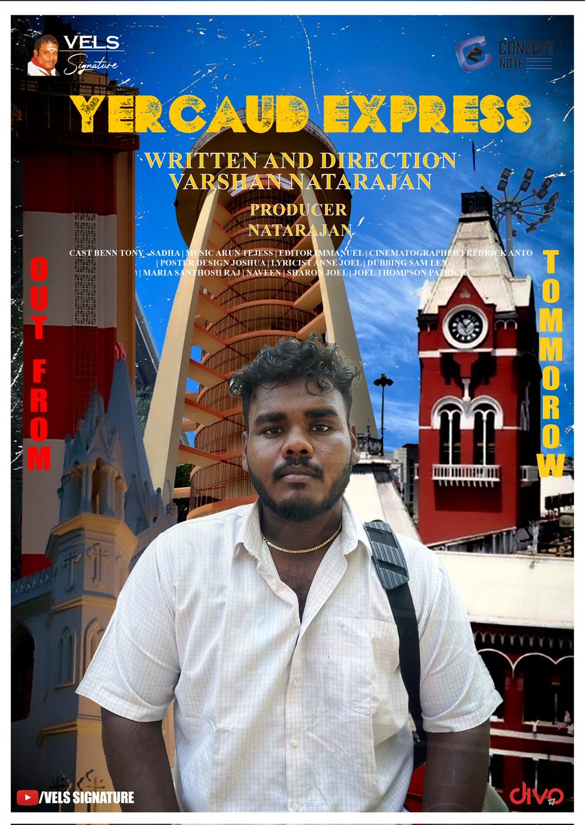 VELS Signature (@velssignature) on Twitter photo #YercaudExpress Short Film will be releasing Tomorrow on <a href="/VelsSignature/">VELS Signature</a> YouTube channel.
ICYMI, Teaser βΆοΈ youtu.be/S-ZK5_Som00
Written & Directed by <a href="/varshan23_/">Varshan Natarajan</a> π¬
<a href="/ArunTejess/">arun_tejess</a> <a href="/BennTony2/">Benn Tony</a> <a href="/ConzeptNoteOff/">Conzept Note</a> <a href="/divomovies/">Divo</a> #YercaudExpress Short Film will be releasing Tomorrow on <a href="/VelsSignature/">VELS Signature</a> YouTube channel.
ICYMI, Teaser βΆοΈ youtu.be/S-ZK5_Som00
Written & Directed by <a href="/varshan23_/">Varshan Natarajan</a> π¬
<a href="/ArunTejess/">arun_tejess</a> <a href="/BennTony2/">Benn Tony</a> <a href="/ConzeptNoteOff/">Conzept Note</a> <a href="/divomovies/">Divo</a>