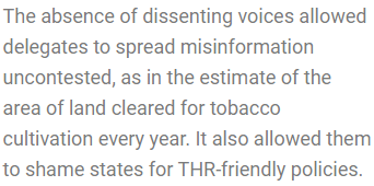#COP10FCTC a 'Mediocre Meeting' 
'COP10 is unlikely to significantly accelerate progress toward the FCTC objectives.'
tobaccoreporter.com/2024/04/01/med…