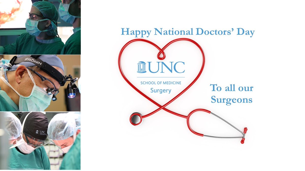 Belated but heartfelt gratitude to our surgeons, on National Doctors Day and every day. Your care for the people of North Carolina makes a difference every day. #NationalDoctorsDay