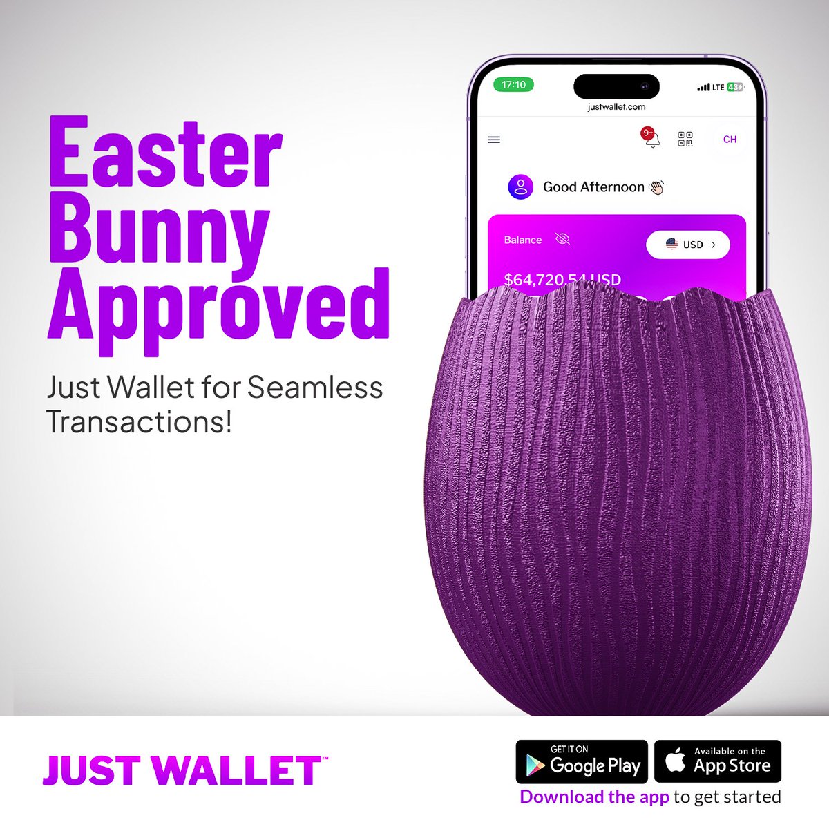 Justwallet_HQ's tweet photo. Let Just Wallet be your Easter Bunny this year! 🎁

Hop on board for hassle-free money transfers, delightful payouts, and egg-ceptional savings! 🥚💰

#JustWallet #PaywithJustWallet #Internationalpaymentssolution #Instanttransfer #InstantPayout #EasterBunnyApproved https://t.co/qWWZn4EnUn