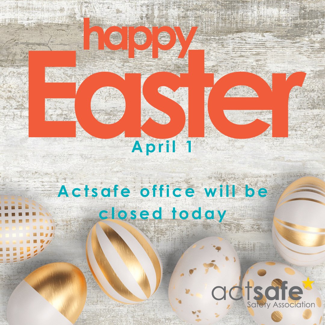 Happy Easter Monday from all of us at Actsafe! #Actsafe #MotionPicture #LiveEvents #PerformingArts