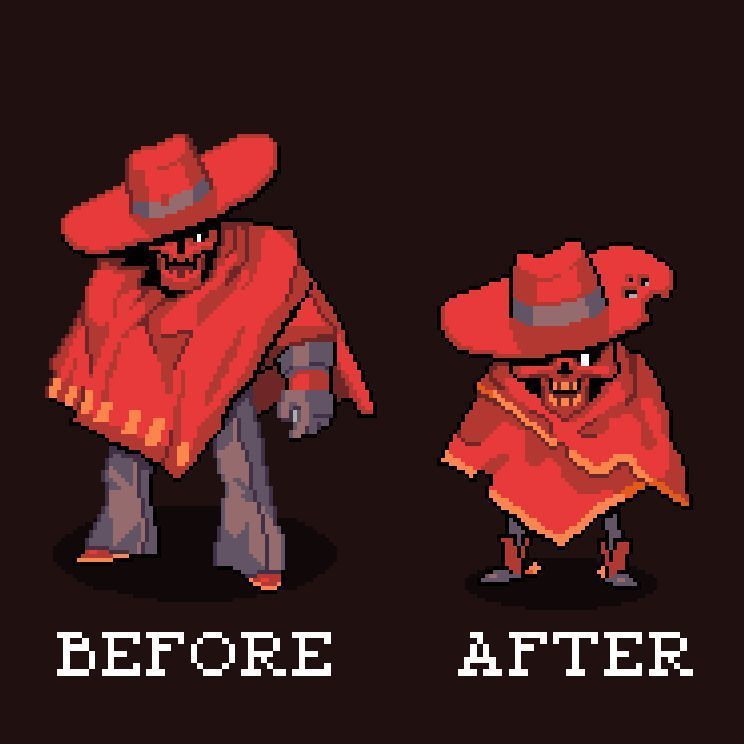 NounsCrown's tweet image. The first version of Red Death was too big and too serious... so we went with a smaller design and a comfy poncho used to “reveal” each attack.