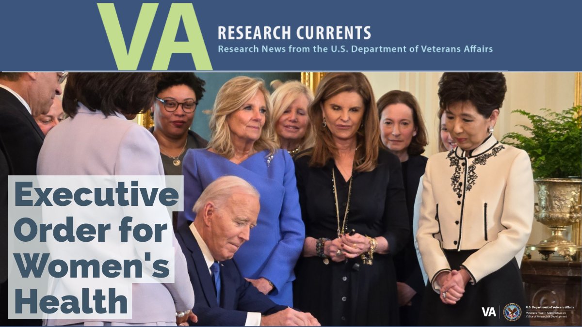 VA Research (@varesearch) on Twitter photo President Biden <a href="/POTUS/">President Donald J. Trump</a> signed an executive order to strengthen and prioritize federal research on women's health issues, attended by VA researcher Dr. Elizabeth Yano. This marks a major leap forward in shaping a new era in #WomensHealth research.
research.va.gov/currents/0324-… President Biden <a href="/POTUS/">President Donald J. Trump</a> signed an executive order to strengthen and prioritize federal research on women's health issues, attended by VA researcher Dr. Elizabeth Yano. This marks a major leap forward in shaping a new era in #WomensHealth research.
research.va.gov/currents/0324-…