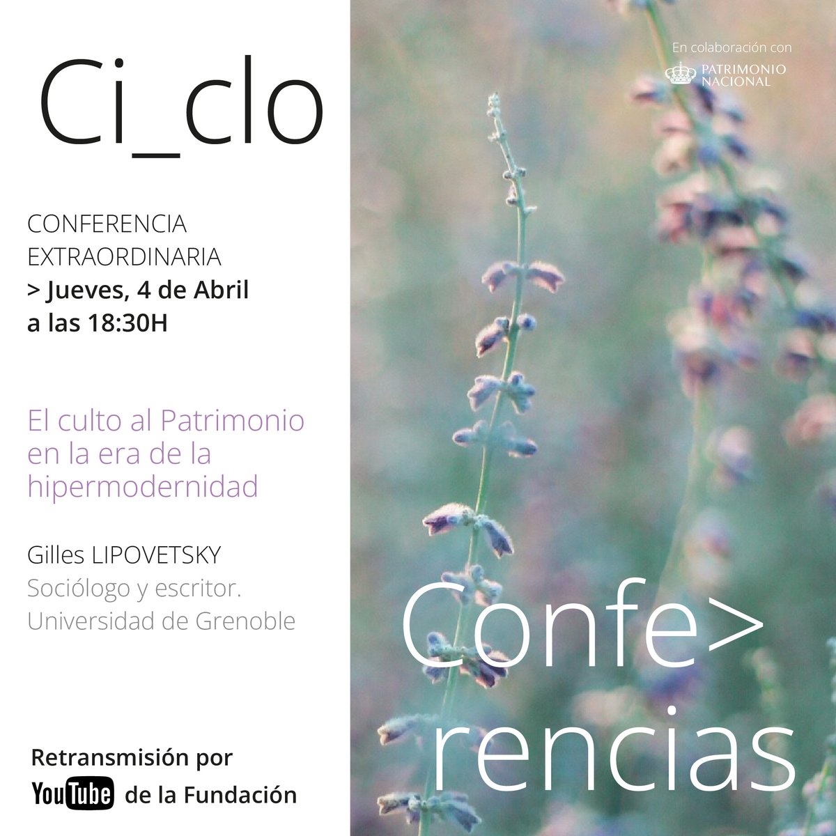 Este jueves, conferencia extraordinaria del ciclo 'Los Martes en la Galería', en colaboración con @patrimnacional. Más info aquí: ow.ly/KtxP50R5GzI #FundaTuVida #FundaciónTatiana #PatrimonioNacional #LosMartesenlaGalería