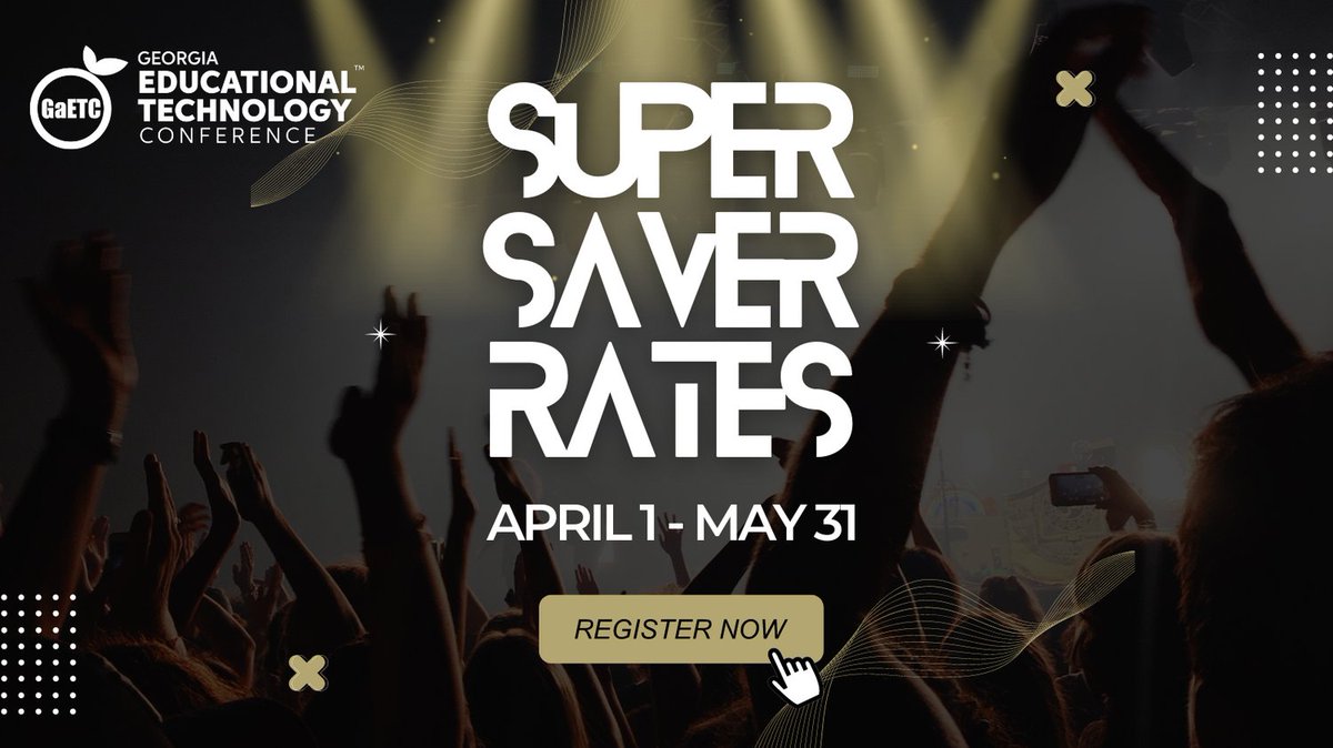 No Foolin' Around Today #EduRockstars, register and secure these super saver rates! #GaETC24 Generic group registration is available! Visit conference.gaetc.org/attend-gaetc/