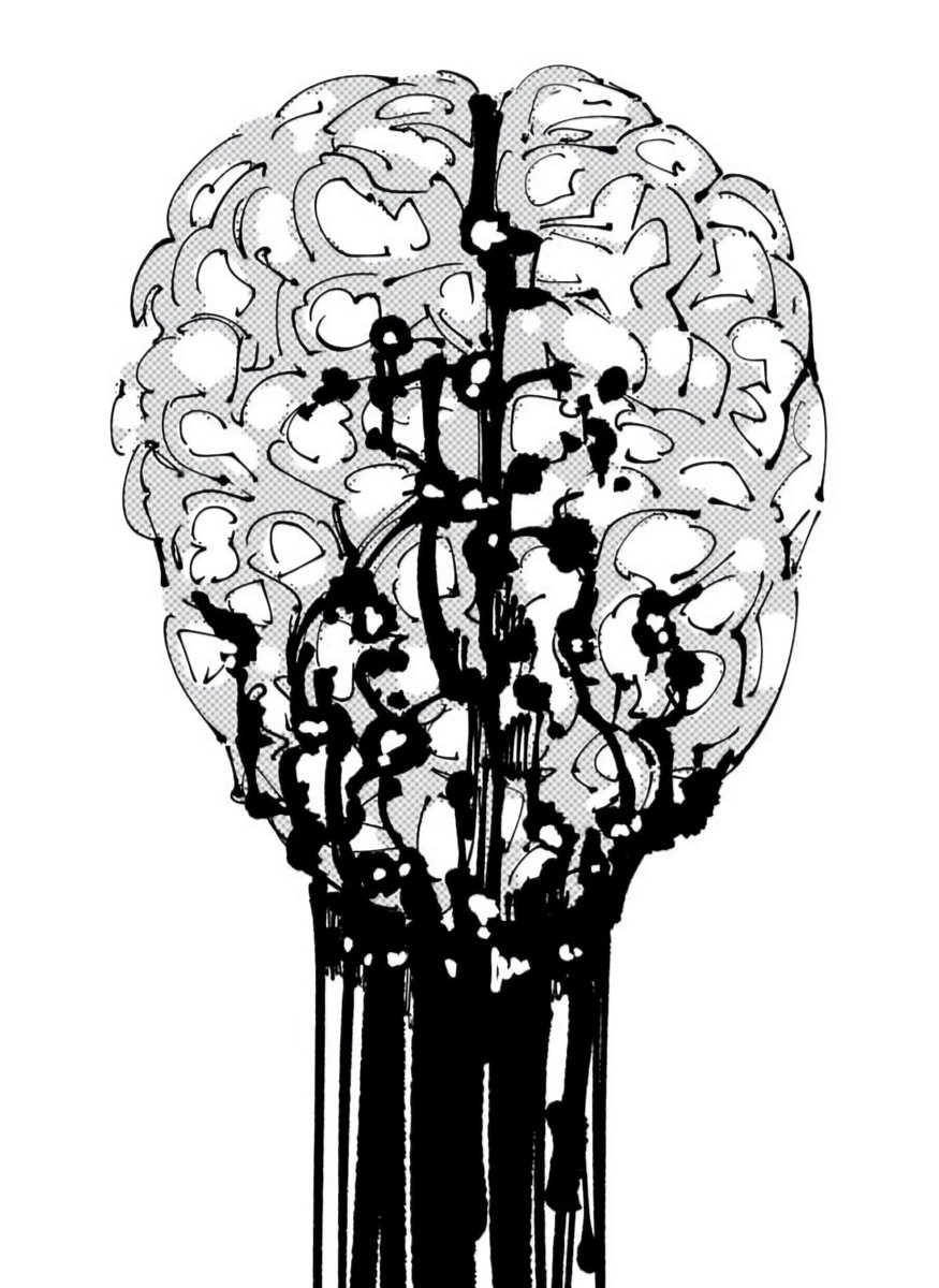 Gege drew an art depicting Gojo's brain bleeding due to overstrain 

JJK VOL-26 EARLY LEAKS #JJKSpoilers