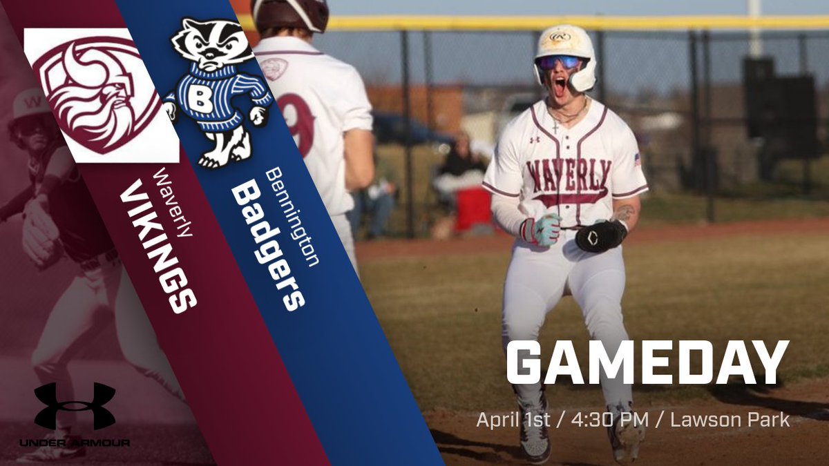Waverly Vikings Baseball (@waverlybase_v) on Twitter photo 🚨 Gameday 🚨
Excited to be at home vs a Great EMC Team.
🆚 <a href="/BennBaseball/">Bennington Baseball</a> (7-0)
⏰ Varsity- 4:30, JV 7:00
📍Lawson park
📱web.gc.com/teams/sTiZrU9l……
📻 <a href="/LNKPrepSports/">Lincoln Prep Sports</a>
#HWPO #VikeLife #SWNP #WE>ME 🚨 Gameday 🚨
Excited to be at home vs a Great EMC Team.
🆚 <a href="/BennBaseball/">Bennington Baseball</a> (7-0)
⏰ Varsity- 4:30, JV 7:00
📍Lawson park
📱web.gc.com/teams/sTiZrU9l……
📻 <a href="/LNKPrepSports/">Lincoln Prep Sports</a>
#HWPO #VikeLife #SWNP #WE>ME
