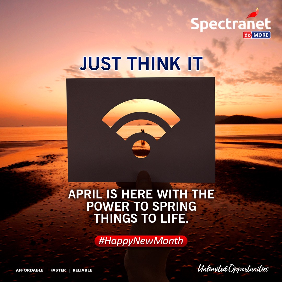Spectranet_NG's tweet image. Hello April! Just #ThinkIt and you can do it!

Re-strategize, Re-learn, Unlearn - April is here to switch things up with the power of rebirth and renewal. 

Open your mind to newness, creativity, innovation, possibilities and #DoMore on the network that gives