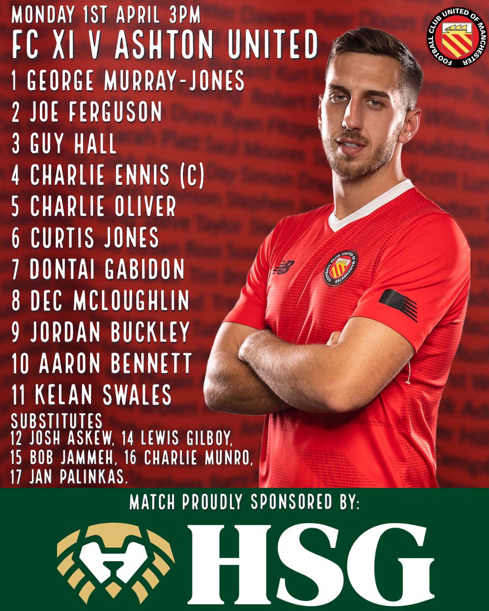 🆕 Today's team for FC v @AshtonUnitedFC It's a return to the starting lineup for McLoughlin and a start for Swales, and skipper Ennis is back in Full coverage live on @fcumradio in five minutes