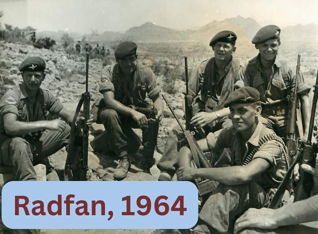 Radfan - A concerted operation involving 3 PARA, 45 Commando and Federal troops to capture the Dhanaba Basin, a Radfan tribal stronghold, began in April 1964. 3 PARA lost two killed and several wounded clearing the fort and village buildings at El Naquil. #Readyforanything