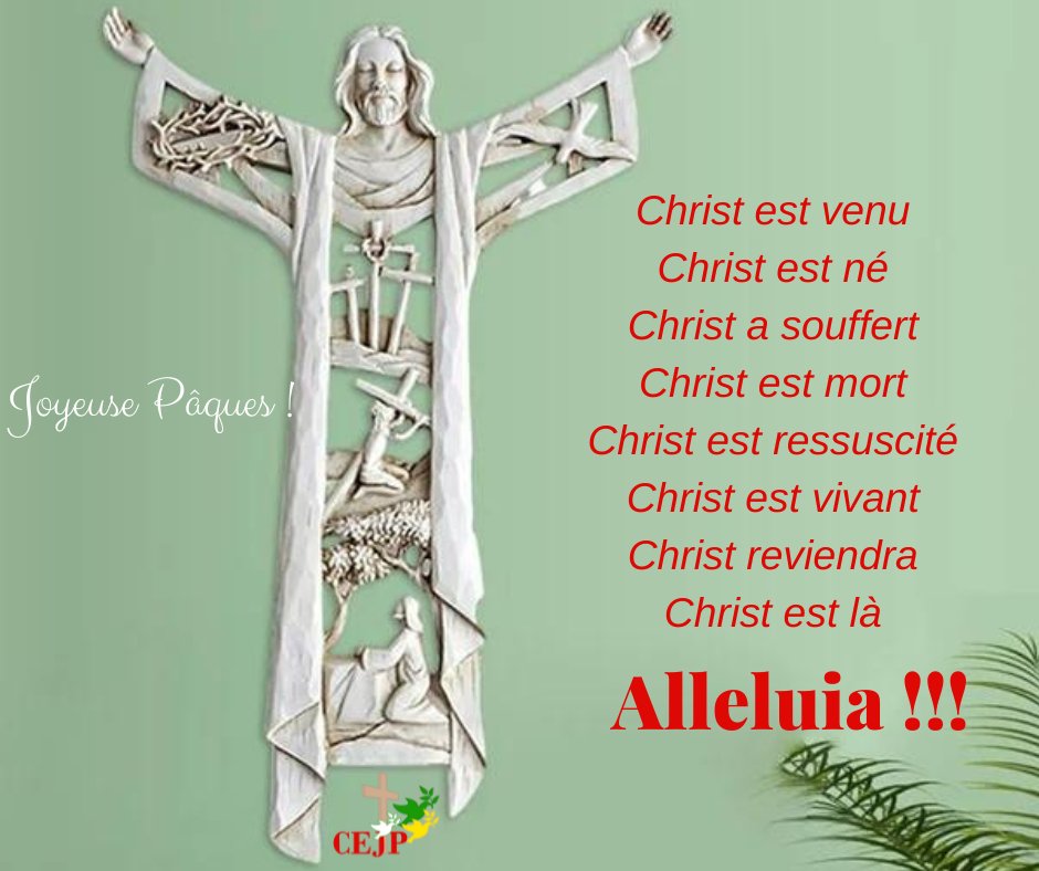 CejpTg's tweet photo. En ce jour béni de Pâques, que la lumière de la résurrection illumine nos cœurs et inspire notre action pour la justice et la paix. Joyeuses Pâques à tous, que notre engagement envers un monde meilleur soit renouvelé ! 🙏🌟 #Pâques #Justice #Paix #Espérance https://t.co/BdzkO84fBr