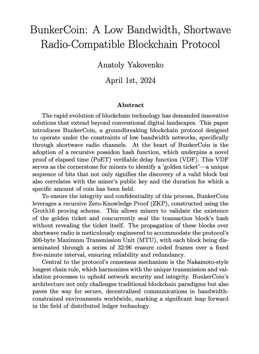 If you are into mainstream adoption, pivot to bunkers