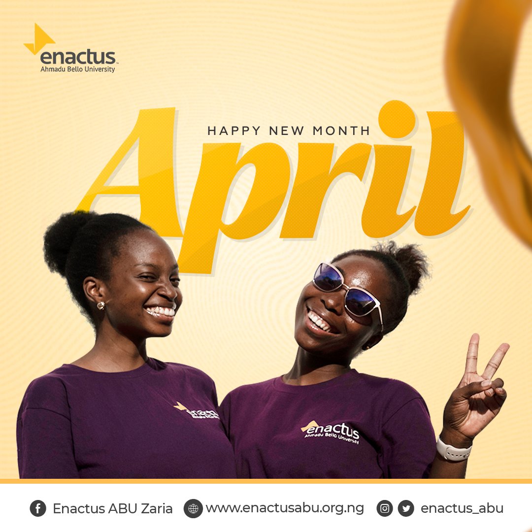 Hello there,
Welcome to April!

It's the beginning of the second quarter of the year. What'd you like to achieve this Q2?
Let me know in the comment section.
#HappyNewMonth #enactusabu24 #welcometoapril