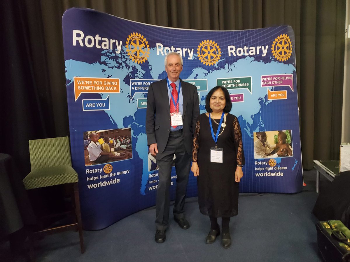 Club President Derek Robertson and VP Kranti Hiremath at the recent  District 1320 conference where there was a full programme of really great speakers. #rotary #rotaryinternational