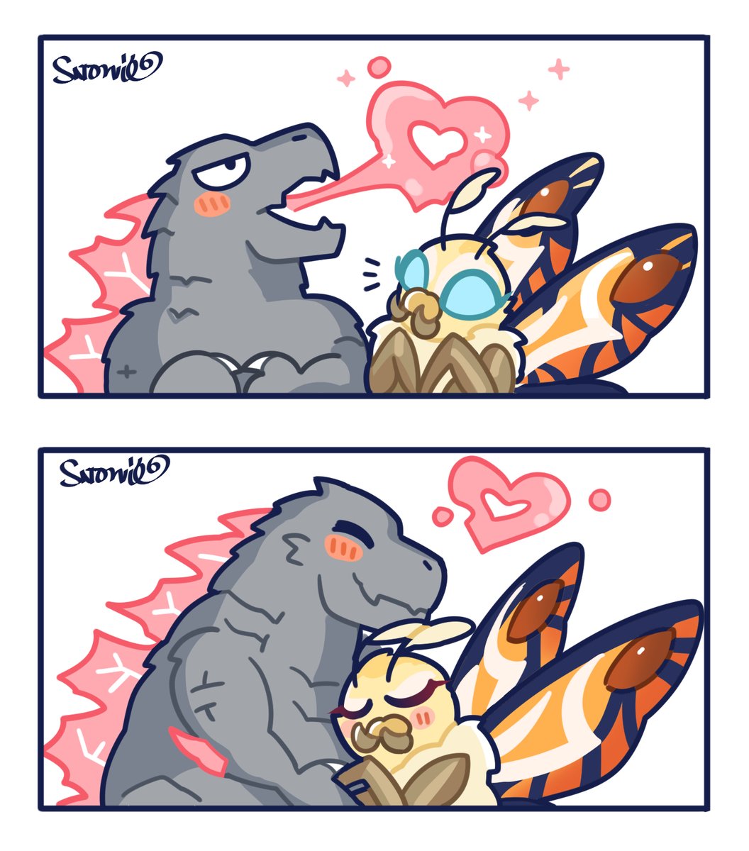 Godzilla | Welcome back❤️ My Mothra is finally back!!😭 I'm so happy to see them together again!! - #GodzillaxKongTheNewEmpire #Godzilla #mothra #gothra