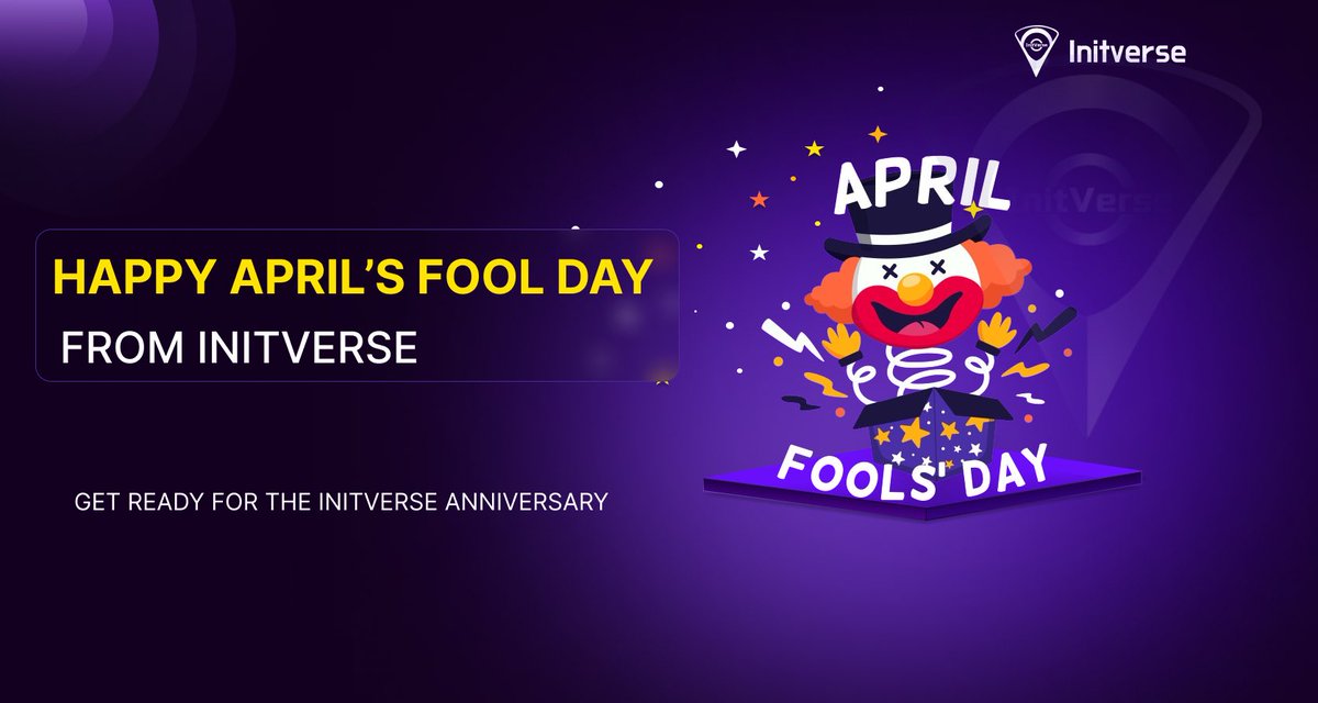 🎉🃏 Surprises and jokes! #InitVerse Family, Happy April Fool's Day! 🃏🎉 But don't underestimate our April Fool's Day jokes, because we have bigger celebrations in the pipeline – and the #InitVerseAnniversary is about to kick off! 🚀🎂 Are you ready for a spectacular feast,…