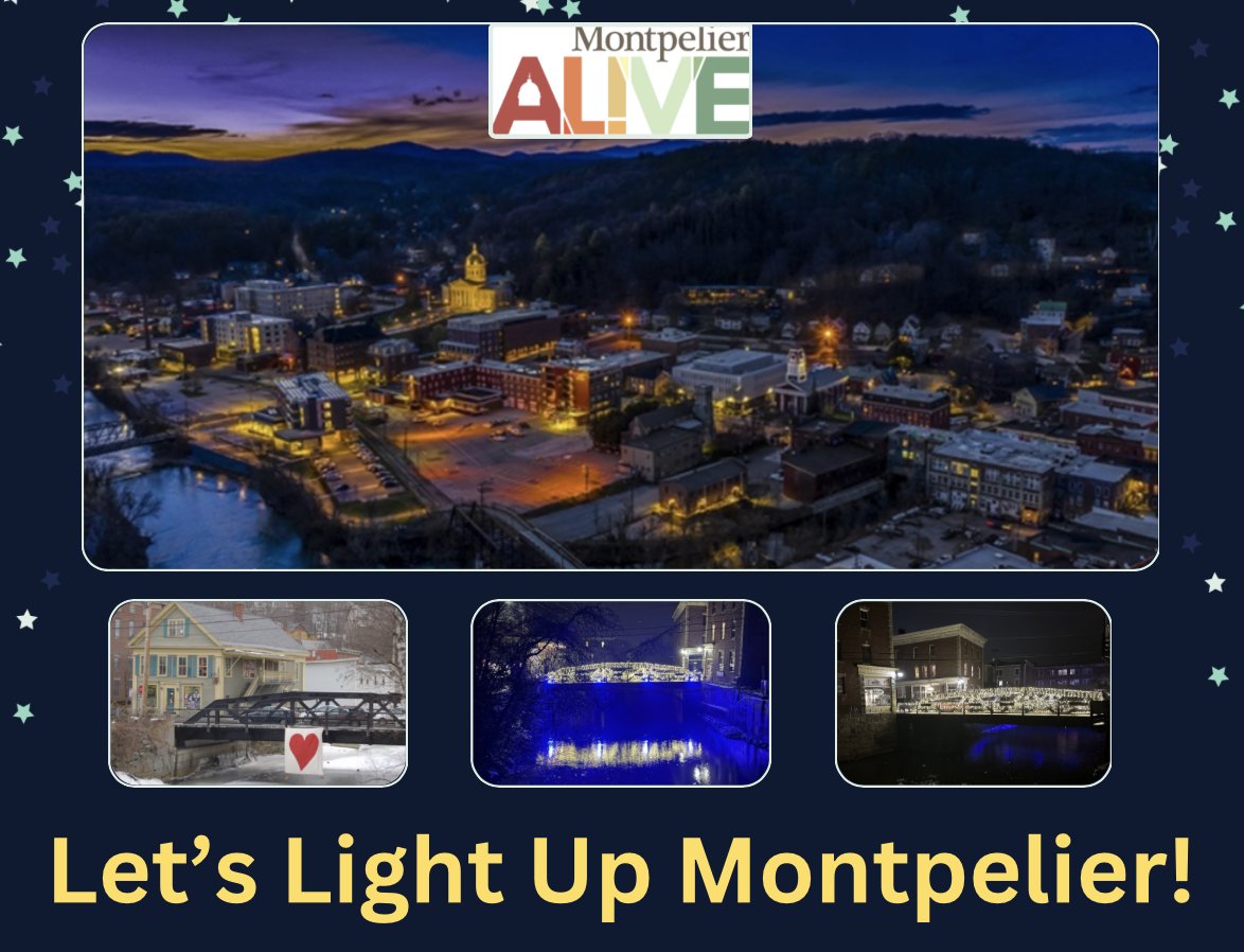 With your support, Montpelier Alive will create something magical this winter by illuminating several of Montpelier‘s downtown historic bridges! Celebrate the city's recovery! Learn more and donate: Patronicity.com/MontpelierBrid…