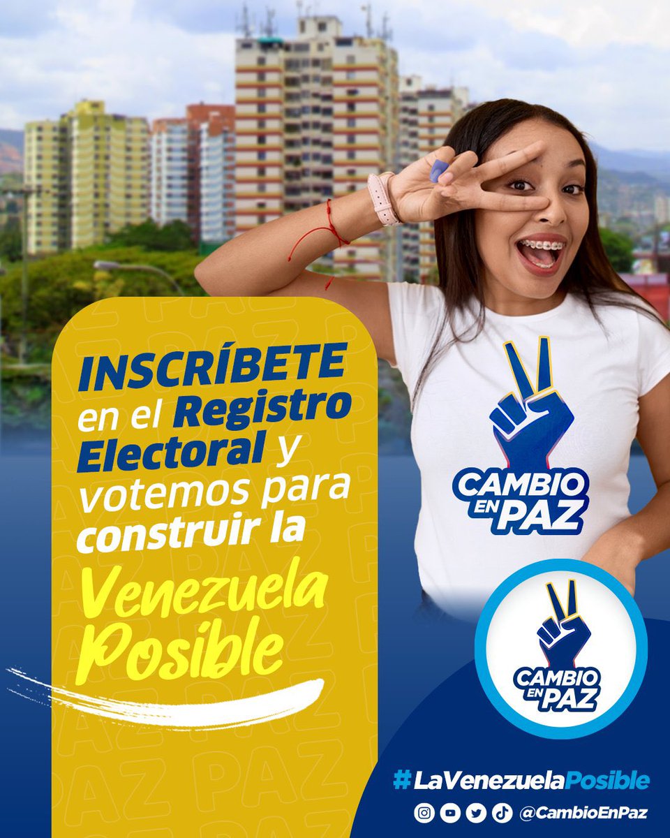 Seamos parte del #CambioEnPaz que el país necesita.
