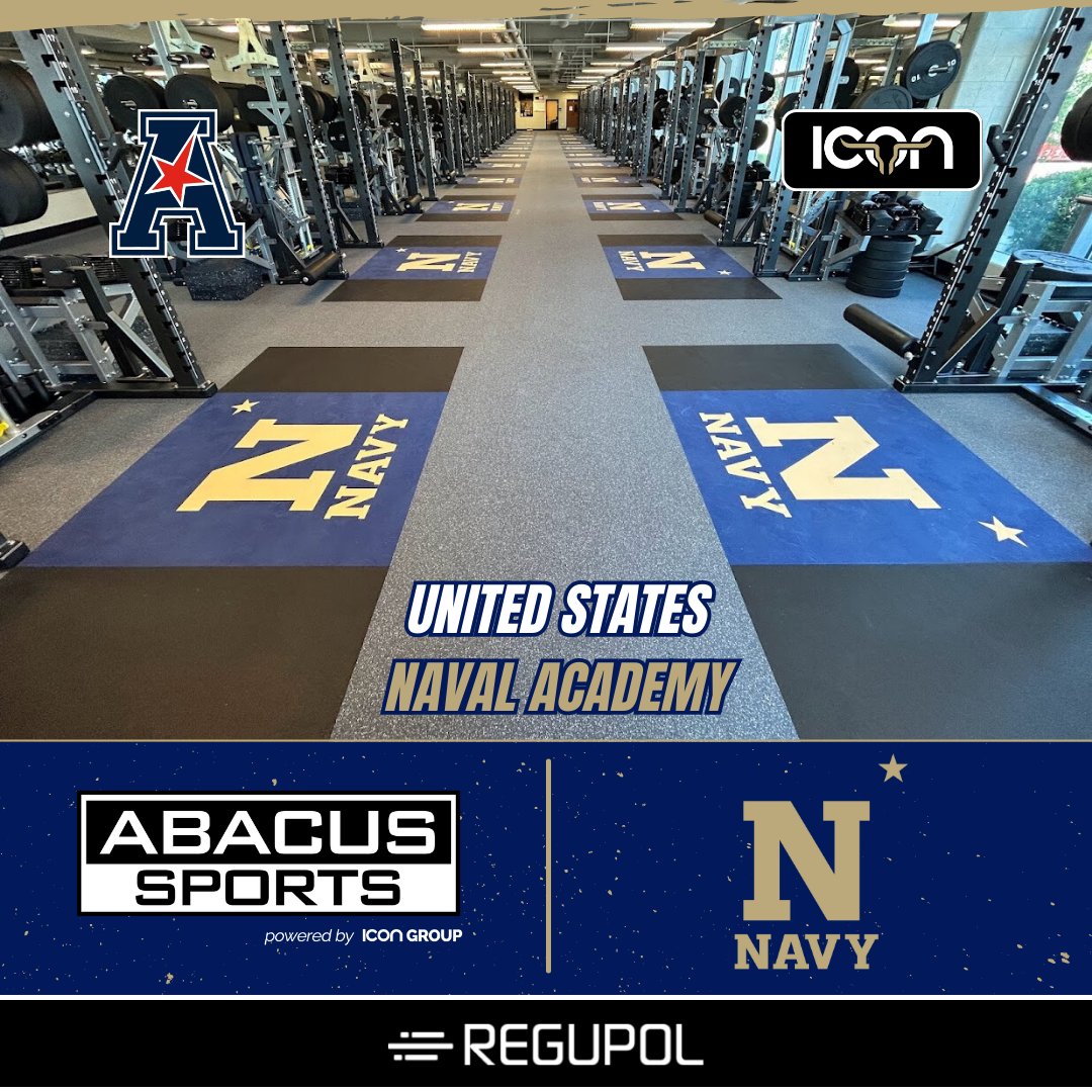 Navy Athletics trains on 6,000+ sq. ft. of @RegupolAmerica #AktivProRoll rubber in the Wesley A. Brown Field House 🏋️💪

Looking for pro sports flooring installation? Get a free quote ASAP --> abacussports.com/contact/

#Midshipmen #WeBuildICONs #IconicRooms