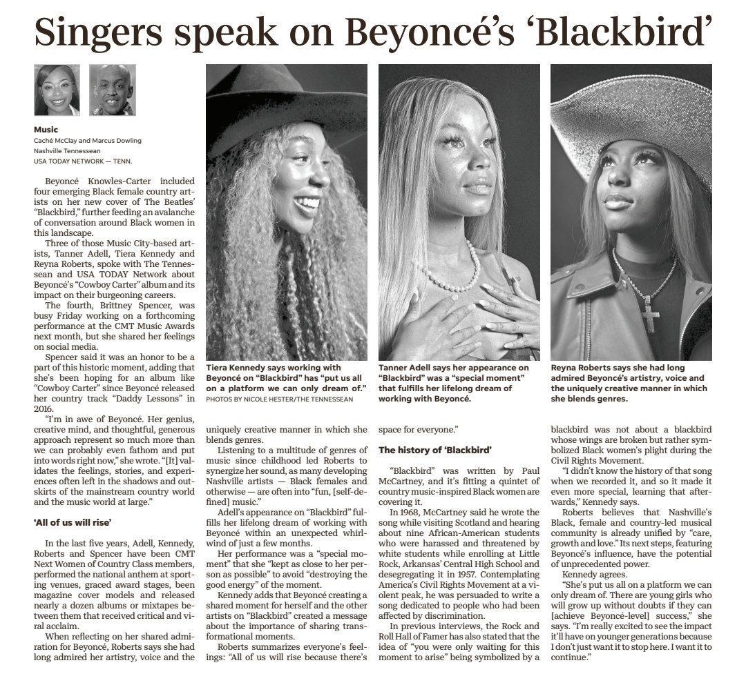BLACKBIIRD collaborators speak in today’s <a href="/Tennessean/">Tennessean</a>: “All of us will rise.” 

#actii