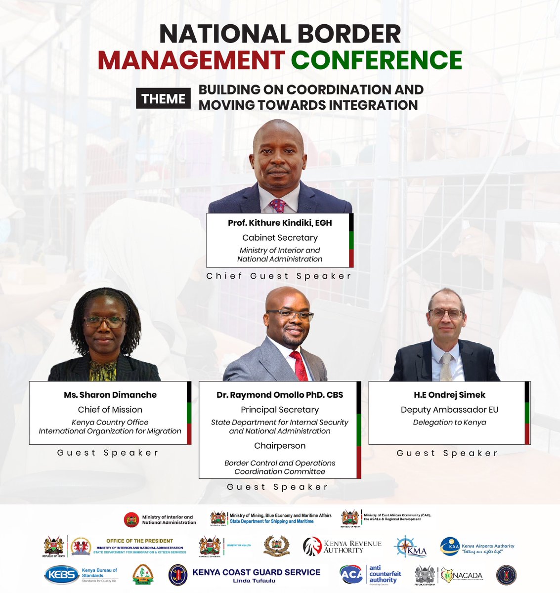 Join us for the 1st National Border Management Conference on 2nd April, 2024 at the Villa Rosa Kempinski, Nairobi hosted by @BmsKenya and @IOMKenya that brings together key players in Border Control and Operations. The theme, ‘Building on Coordination and Moving Towards…