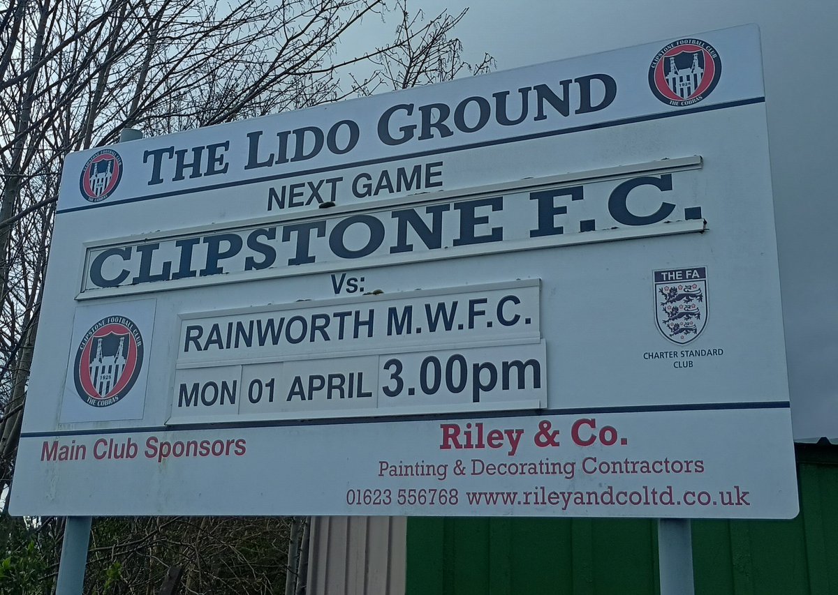 @montagucup @BrinsworthDc Game 128
Monday 1st April 2024
This afternoon I'm at #TheLidoGround home of #TheCobras @ClipstoneFC1 for their @utdcos Div 1 league fixture and #LocalDerby v #TheWrens @RainworthMWFC #GroundHopping #NonLeagueFootball #NonLeagueNotts @NottsDerbyFBall #OnTheHop