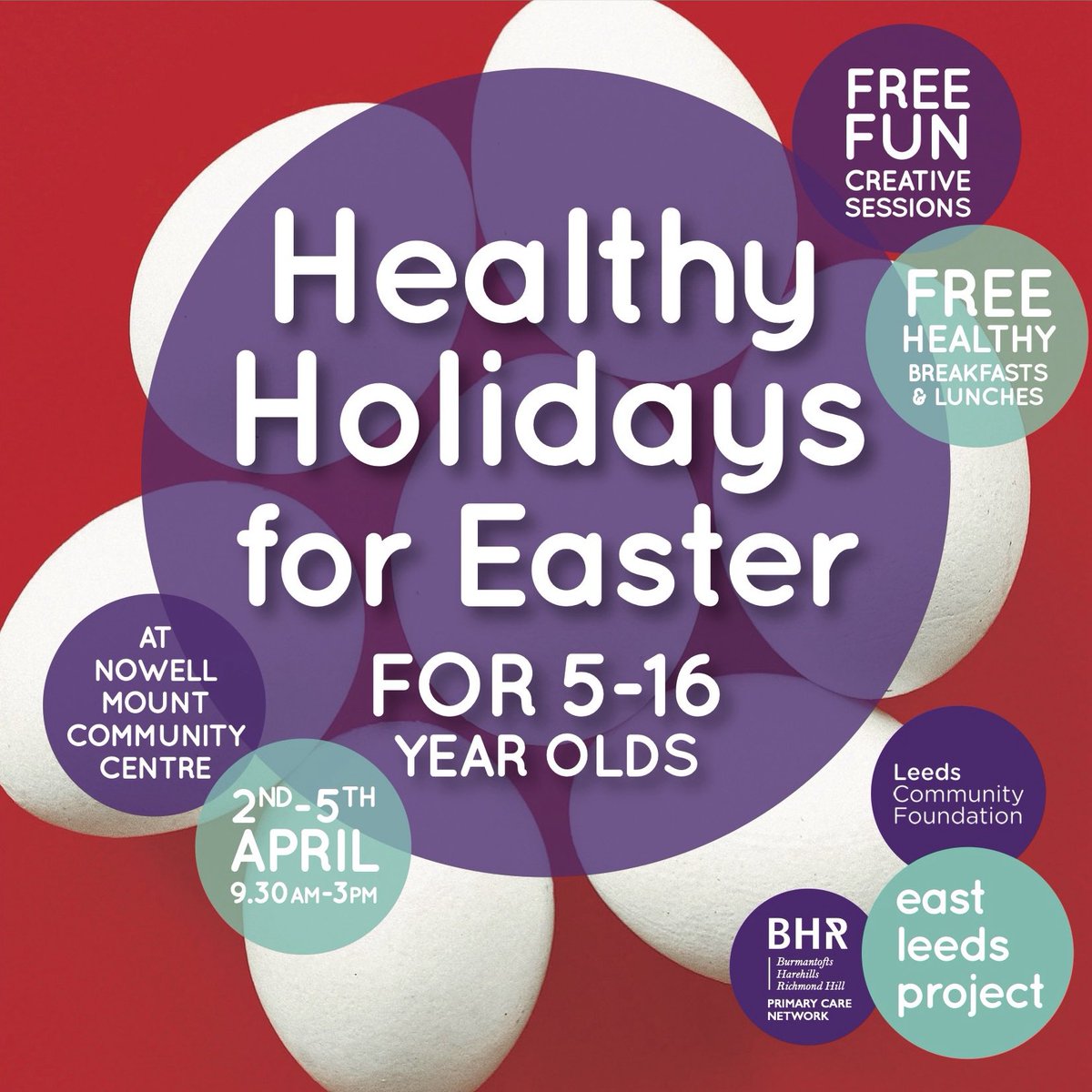 Egg-cellent news! #HealthyHolidays returns to Nowell Mount Community Centre in #Harehills from tomorrow!