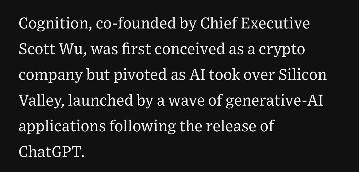 One small step for Cognition, one giant leap for all crypto-to-AI pivoters