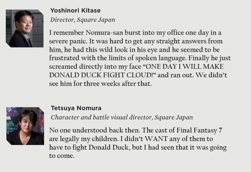 KZXcellent's tweet image. This is bar none, the funniest thing I've ever heard about Tetsuya Nomura. 

Genuinely insane.