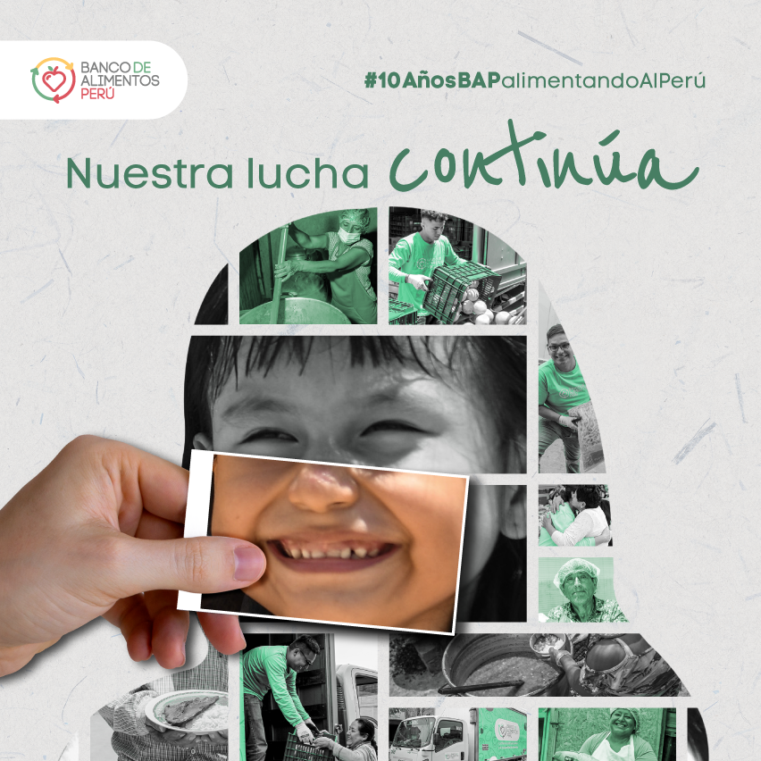 ¡Mes de Aniversario! 🥳💚 

“Nuestra lucha continúa” es la conmemoración a nuestros grandes logros de impacto social y de rescate de alimentos en estos 10 años. Es un mes de reflexión y recordatorio de que la lucha para aliviar el hambre continúa. 

#10AñosBAPalimentandoAlPerú