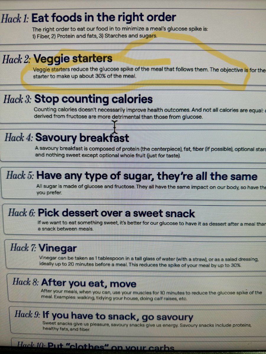 JFurutani360's tweet photo. @MJTruthUltra This is a pdf from her book. Easy to follow and even has shopping list and cookbook. I noticed a difference in my energy in first three days of following the program it is specific to insulin’s spike or glucose spike. Highly recommend reading it. I bought both her books. Awesome https://t.co/5IfTetubky