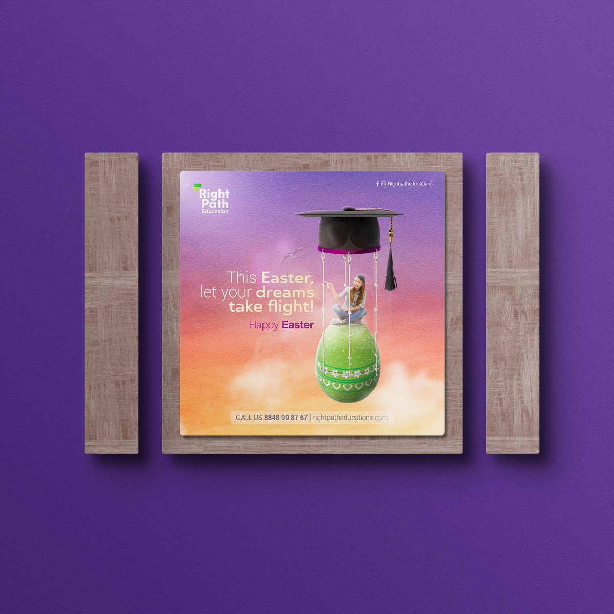 Creative Easter Poster Design for Rightpath Education Study Abroad

#dreamitouch #posterdesign #graphicdesign #branding #socialmediamarketing #easter #studyabroad