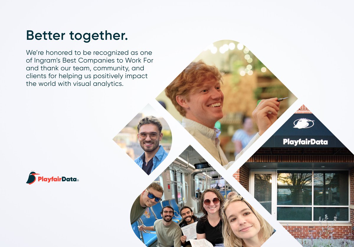 Thank you, Ingram’s Magazine, for recognizing Playfair Data as one of KC’s Best Companies to Work For.

Learn more: playfairdata.com/ingrams-best-c…