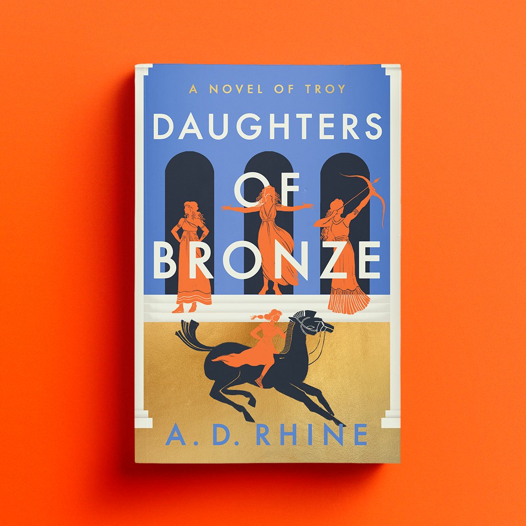DuttonBooks's tweet photo. We're very excited to share this striking cover for DAUGHTERS OF BRONZE by @adrhine!

Andromache, Helen, Rhea, and Cassandra take center stage once again in this astounding retelling of the Trojan War. Perfect for fans of Madeline Miller!

Preorder now: https://t.co/MwOAXfPPlK✨ https://t.co/hANEVTplsI