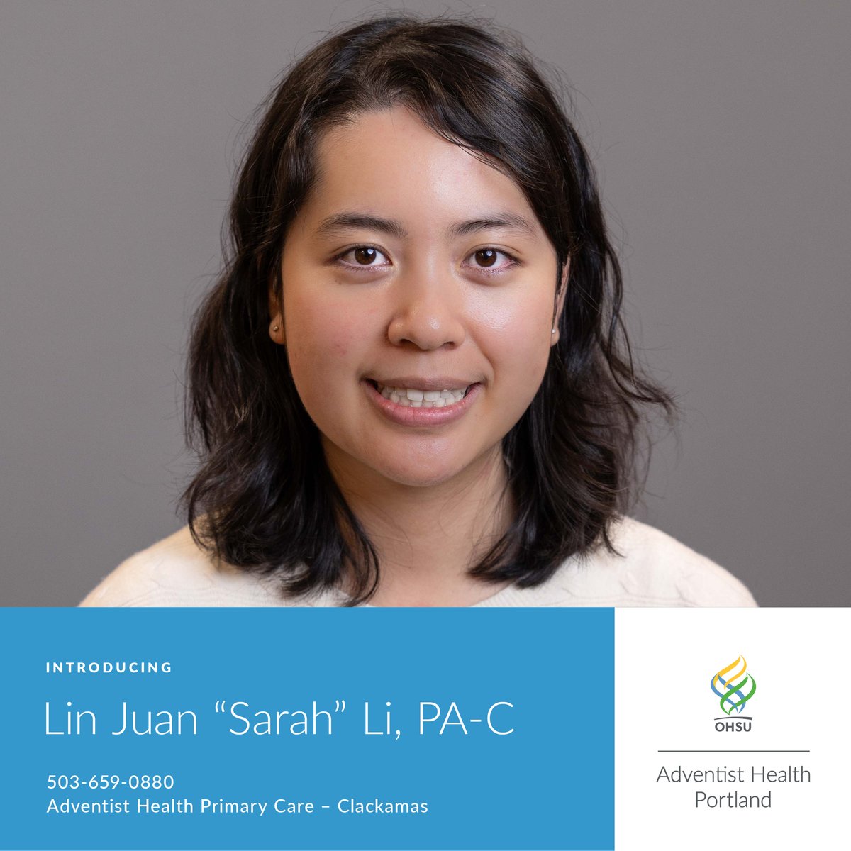 Lin Juan “Sarah” Li, PA-C, is a certified physician assistant specializing in family medicine. She enjoys building long-term relationships with patients of all ages and backgrounds. View Dr. Li's complete profile: spr.ly/6016Z58HG