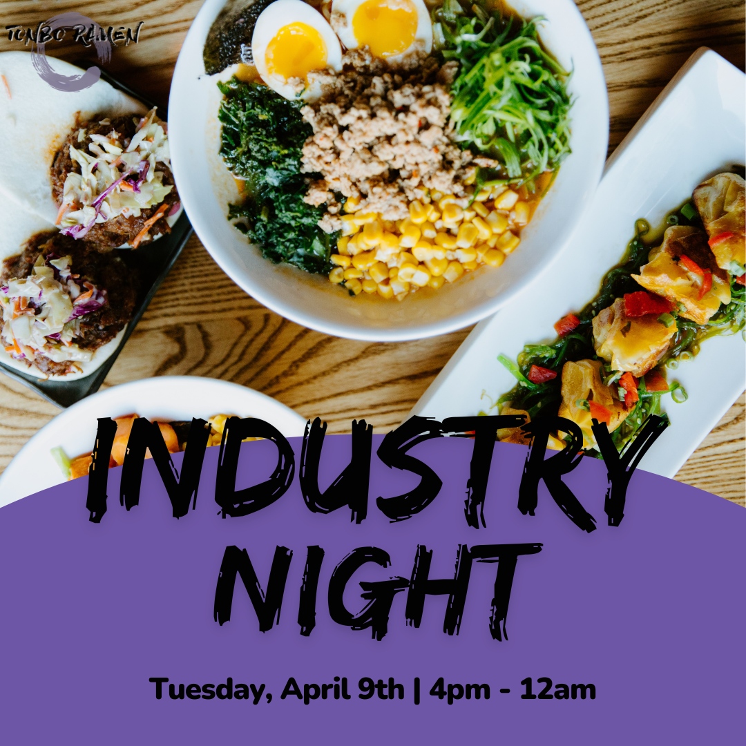 Attention all industry professionals! 🚨

Save the date for our upcoming Industry Night next Tuesday, April 9th from 9pm-12am. We'll be serving up a delectable menu and handcrafted cocktails. More details to follow - stay tuned! 

#tonboramen #downtownraleigh #ramenshop
