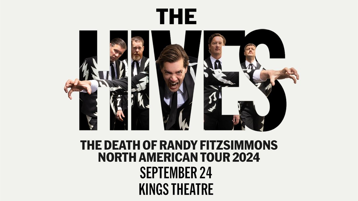 ⚡ JUST ANNOUNCED ⚡ @TheHives are bringing their explosive energy to Kings on September 24! Main offenders, get your tickets this Friday at 10 AM at bit.ly/43B6CKJ. Venue pre-sale kicks off on Thursday at 10 AM.