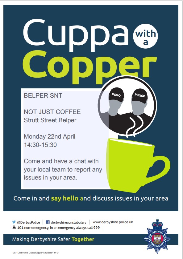 ⏰ ⏰ Date for your diary ⏰ ⏰ We are going to be at NOT JUST COFFEE on the 22nd April. Come and have a chat with us and discuss any concerns that you may have. We hope to see you there.