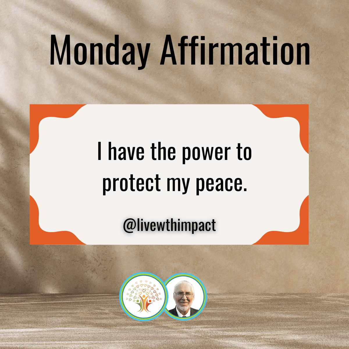 LivewthImpact's tweet photo. Monday Affirmation! I have the power to protect my peace. We can control our inner calm and choose actions that promote our well-being. Give yourself permission to prioritize #selfcare and create #boundaries that support your mental and emotional health. #LivewthImpact https://t.co/qptYfjXR3F