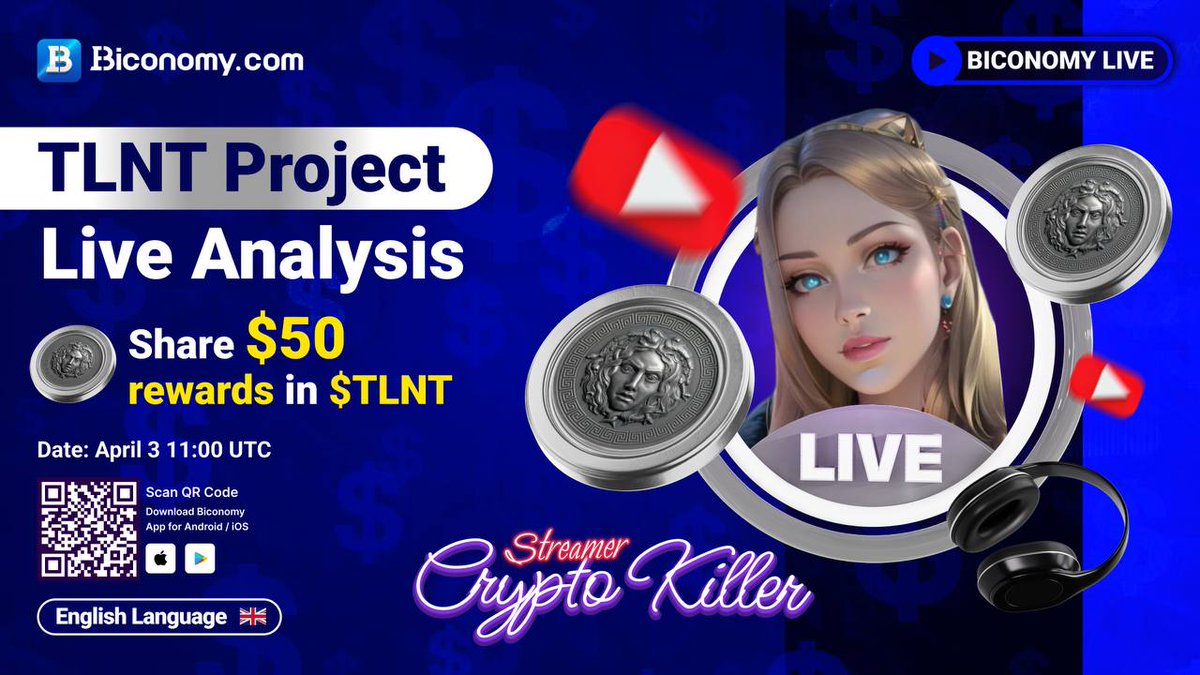 BiconomyCom's tweet photo. 🚀 #Biconomy Live Session 🚀
Dear #CryptoCommunity,
We are excited to let you know that on April 3th at 11:00 UTC, #CryptoKiller will share their analysis about @Talenttoken on #BiconomyLive!🔥
https://t.co/j9Y3pzPxXi
Youtube: https://t.co/iX3eRVSodn
💎 SHARE 50$ in $TLNT 💰
✅1. Like, Retweet and Tag 3 friends
✅2. Follow @BiconomyCom and @BiconomyTurkey
✅3. Join our Telegram Group
https://t.co/vGtrWAW0d3
✅4. Ask your questions in Live
https://t.co/j9Y3pzPxXi
✅5. Fill out the Gleam Form
https://t.co/yayvyyUuA1
#BiconomyExchange #BIT #Crypto #Blockchain #Trading #cryptomarket #cryptocurrency #cryptocurrencies #cryptos #web3 #cryptotrading #Bitcoin #altcoins #Giveaway #TLNT #TalentToken