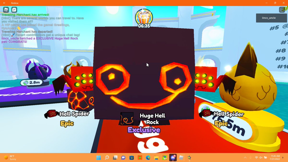 _iincx's tweet image. almost 2 years ago, hatched 36 hellrocks with 3x hatch.. good times, good times!
#petsim99 #petsimx #PetSimulatorX #petsimulator99