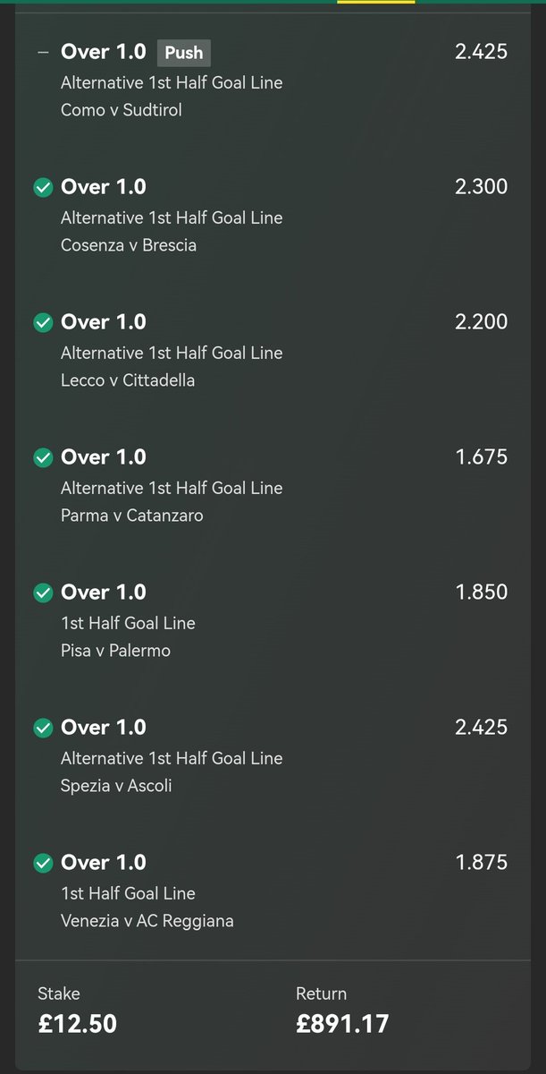 Dead_Kenny's tweet photo. What a start of the week @Footy_Tipsters
Sometimes you just need to have  pure luck on your side #SerieB #betting #tipster https://t.co/psu3LmMSaU