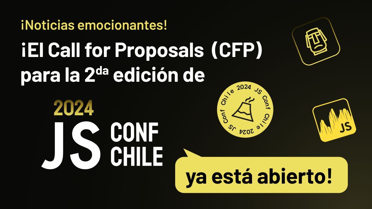 🚀 ¡Noticias emocionantes! ¡El Call for Proposals (CFP) para la segunda edición de JSConf Chile ya está abierto! 

Comparte tu experiencia y conocimientos enviando tu charla 👉  buff.ly/3vBC3rO 

#JSConfChile #CallForPapers #JavaScript #Conferencia #JSConf